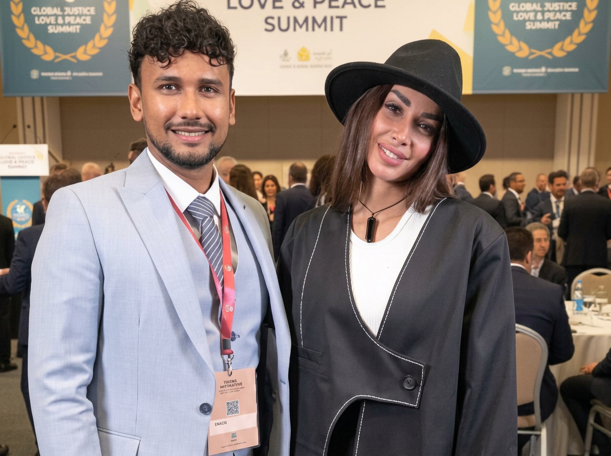 Dr. Sara Al Madani, Emirati multi award-winning entrepreneur & keynote speaker (right) along with Lord Jason Temasfieldt.