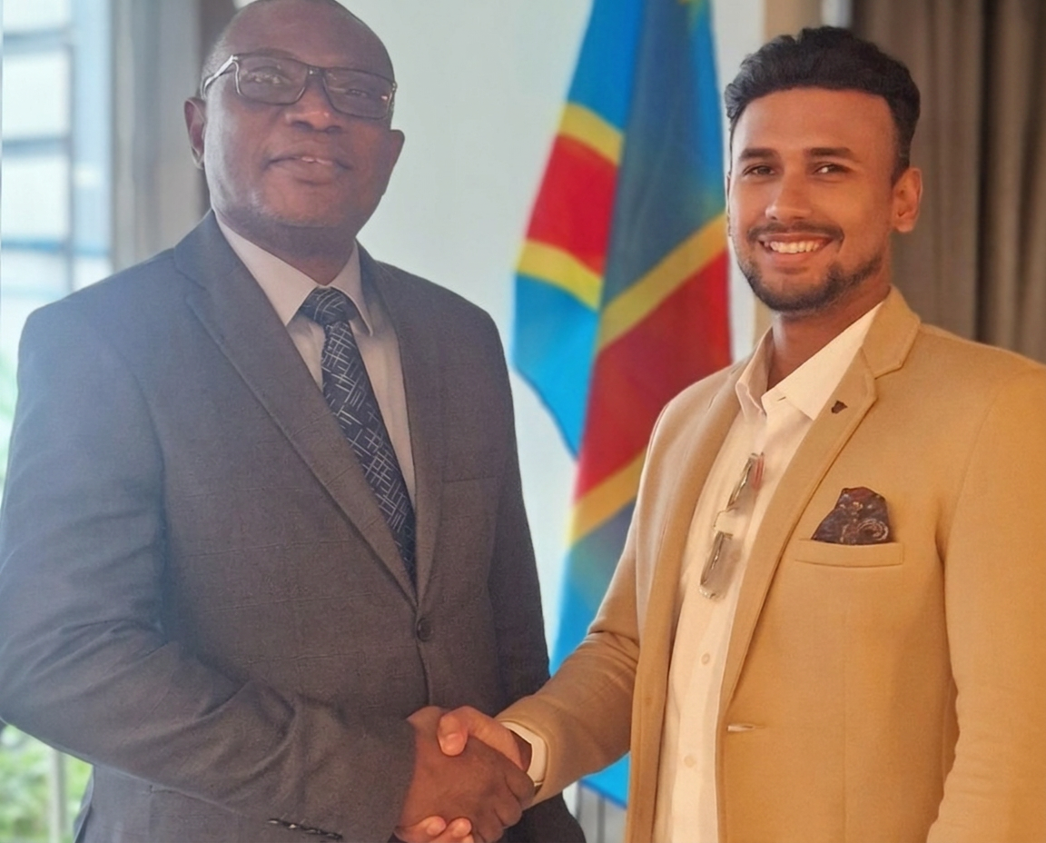 His Excellency Alain Lubamba, Ex. Minister of Foreign Affairs and current Director General in the Ministry of Budget, Democratic Republic of Congo (left) along with Lord Jason Temasfieldt (right).